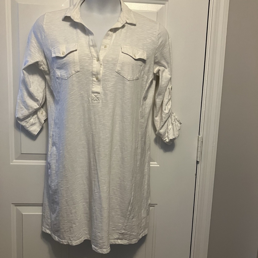 White Label The White Company Size 16 XL Shirt Dress 100% Cotton Beachy Coastal